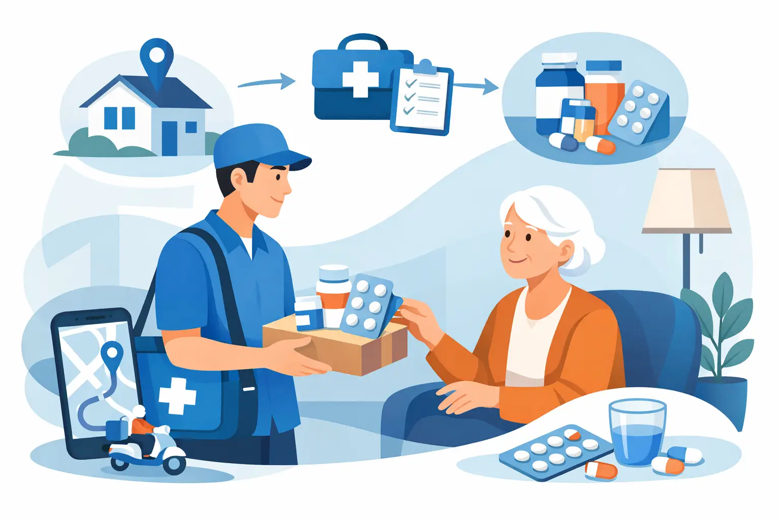 Farmaci a domicilio per anziani: come funziona