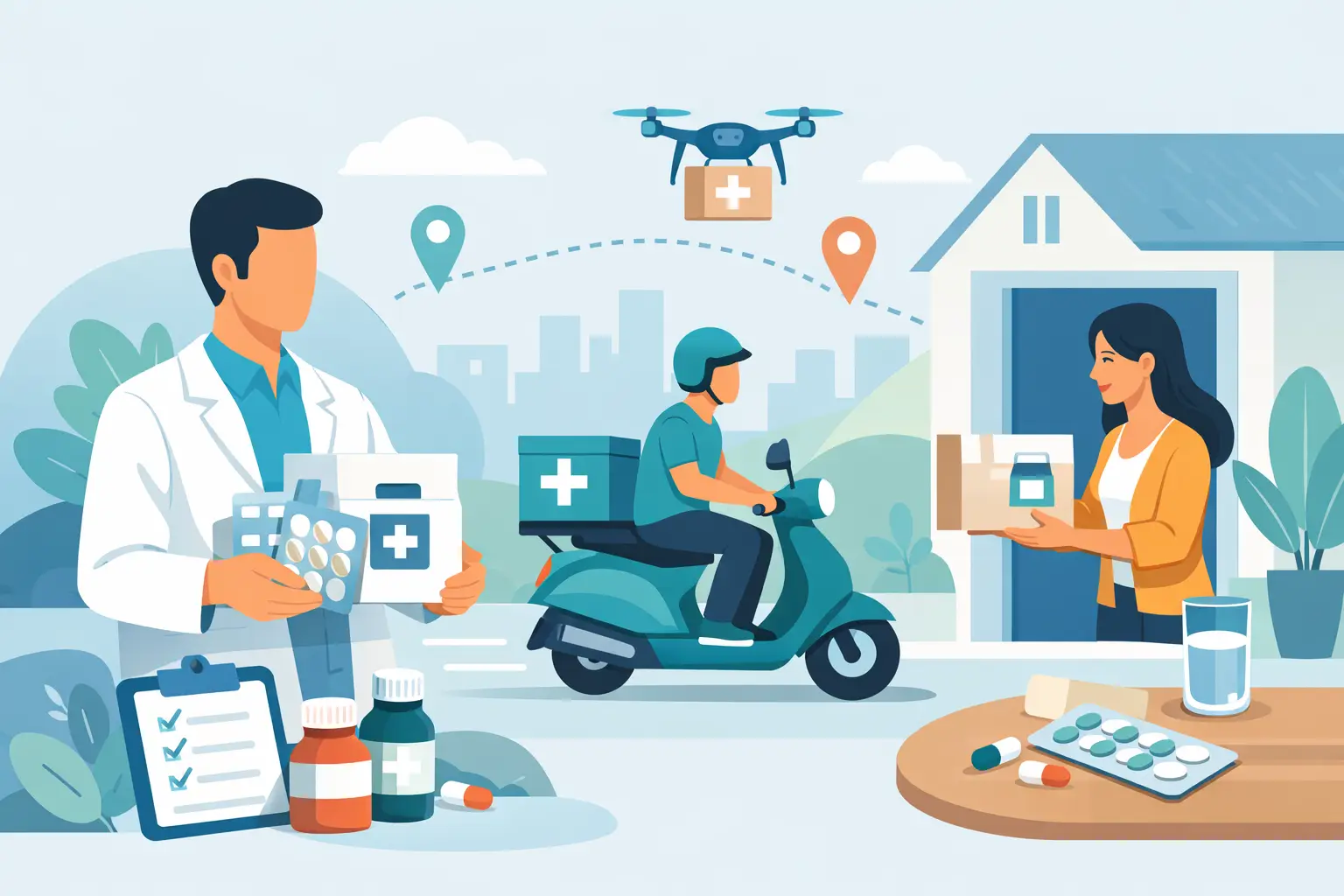 Come funziona la consegna farmaci a domicilio