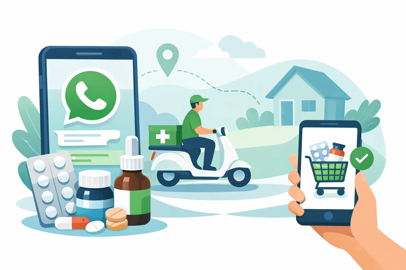 Ordinare tramite WhatsApp: farmaci a casa