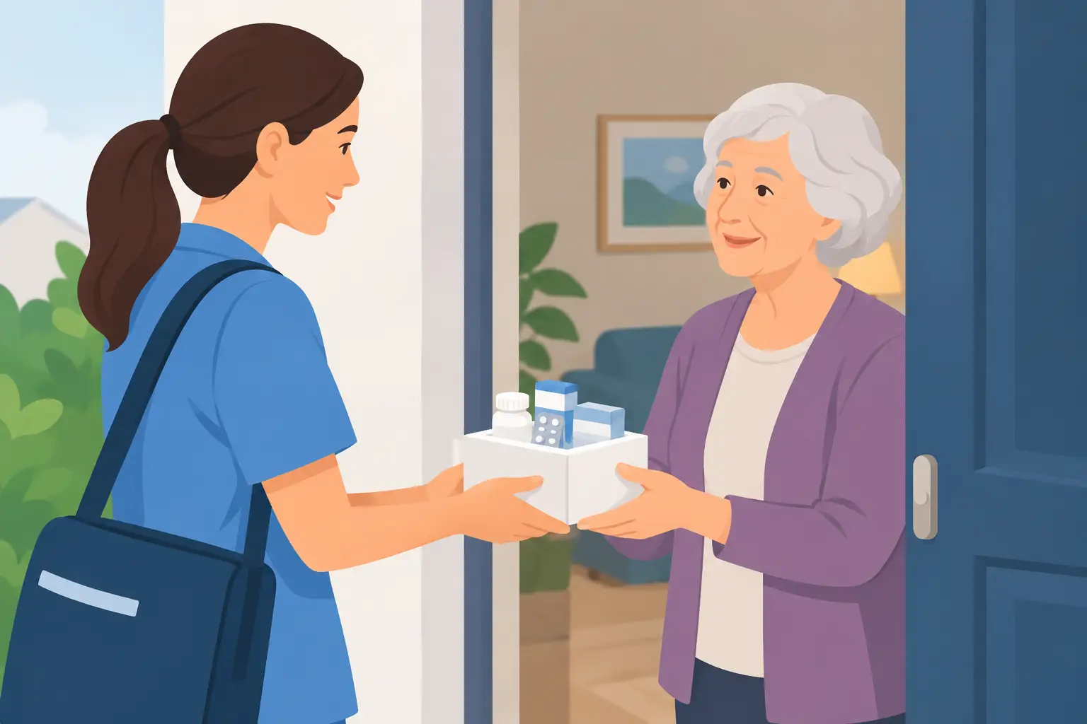 Esempio consegna caregiver per farmaci a casa